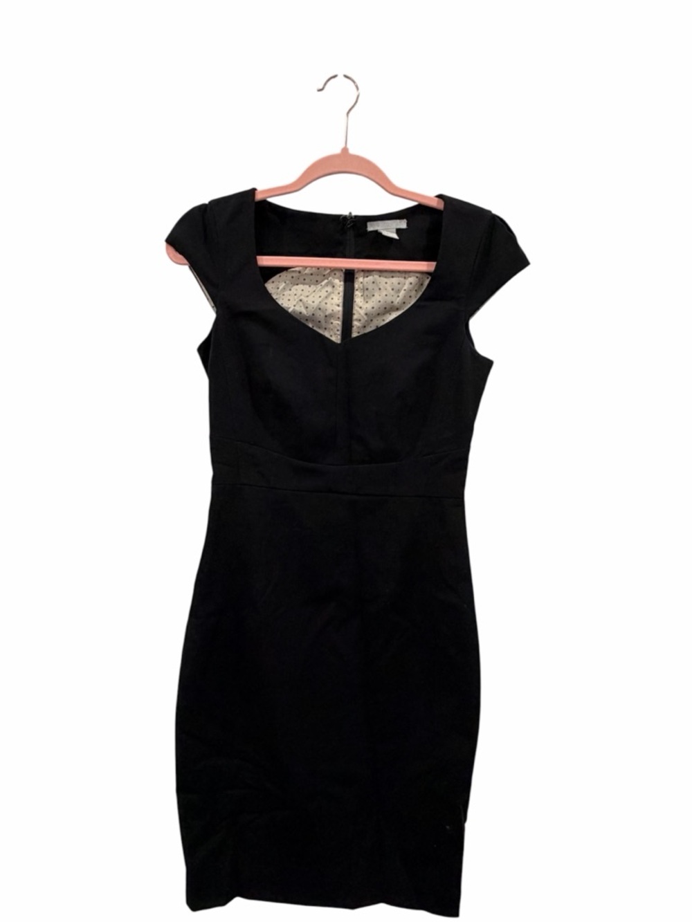 Classic Black Cap-Sleeve Sheath Dress
